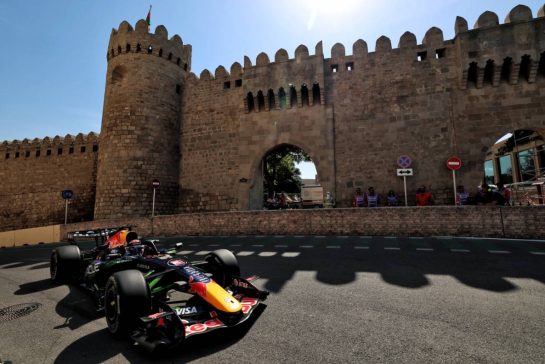 Max Verstappen (NLD) Red Bull Racing RB22.
24.09.2026. Formula One World Championship, Rd 15, Azerbaijan Grand Prix, Baku, Azerbaijan, Practice Day.
 - www.xpbimages.com, EMail: requests@xpbimages.com &copy; Copyright:  Rew / XPB Images