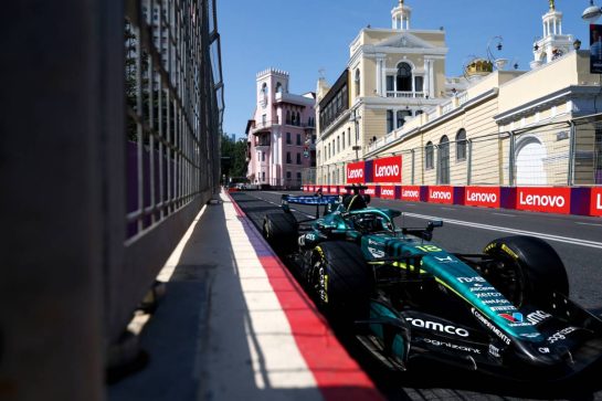 Lance Stroll (CDN) Aston Martin F1 Team AMR26.
24.09.2026. Formula One World Championship, Rd 15, Azerbaijan Grand Prix, Baku, Azerbaijan, Practice Day.
- www.xpbimages.com, EMail: requests@xpbimages.com &copy; Copyright: Bearne / XPB Images
