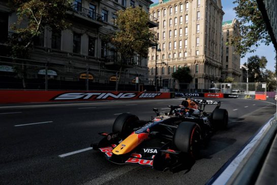 Max Verstappen (NLD) Red Bull Racing RB22.
24.09.2026. Formula One World Championship, Rd 15, Azerbaijan Grand Prix, Baku, Azerbaijan, Practice Day.
- www.xpbimages.com, EMail: requests@xpbimages.com &copy; Copyright: Charniaux / XPB Images