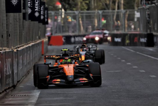 Lando Norris (GBR) McLaren F1 Team MCL40.
24.09.2026. Formula One World Championship, Rd 15, Azerbaijan Grand Prix, Baku, Azerbaijan, Practice Day.
 - www.xpbimages.com, EMail: requests@xpbimages.com &copy; Copyright:  Rew / XPB Images