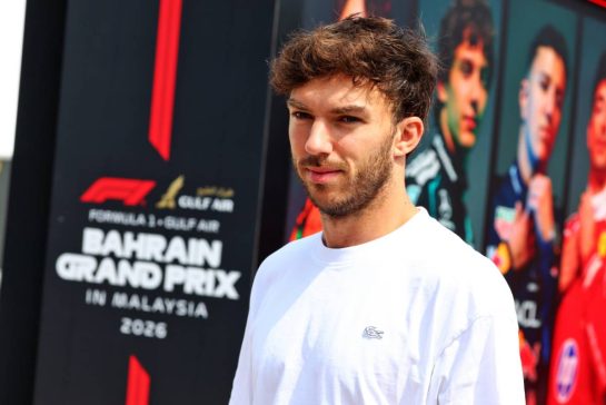 Pierre Gasly (FRA) Alpine F1 Team.
01.10.2026. Formula 1 World Championship, Rd 16, Bahrain Grand Prix, Sepang, Malaysia, Preparations Day.
- www.xpbimages.com, EMail: requests@xpbimages.com &copy; Copyright: Bearne / XPB Images
