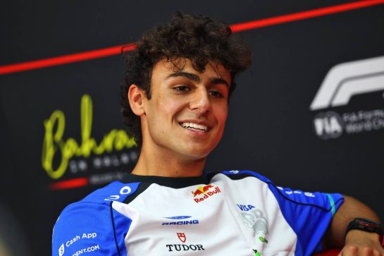 Arvid Lindblad (GBR) Racing Bulls Formula One Team in the FIA Press Conference.
01.10.2026. Formula 1 World Championship, Rd 16, Bahrain Grand Prix, Sepang, Malaysia, Preparations Day.
- www.xpbimages.com, EMail: requests@xpbimages.com &copy; Copyright: Bearne / XPB Images