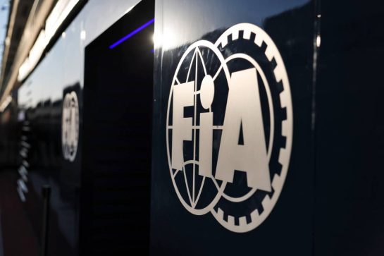 Paddock atmosphere - FIA Logo.
22.10.2026. Formula 1 World Championship, Rd 18, United States Grand Prix, Austin, United States, Preparations Day.
- www.xpbimages.com, EMail: requests@xpbimages.com &copy; Copyright: Moy / XPB Images